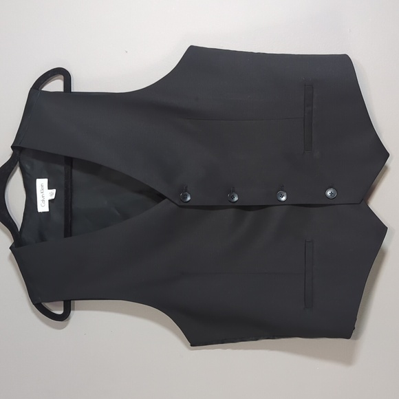 Calvin Klein Classic Black Buttoned Vest Mens Size Large - Picture 1 of 12